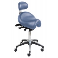 Plasdent SADDLE DOCTOR STOOL, WIDE, BACK REST